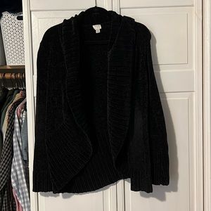 Chenille Black cardigan sweater a new day target XS